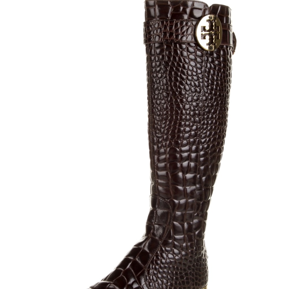 Tory Burch crocodile riding shoes